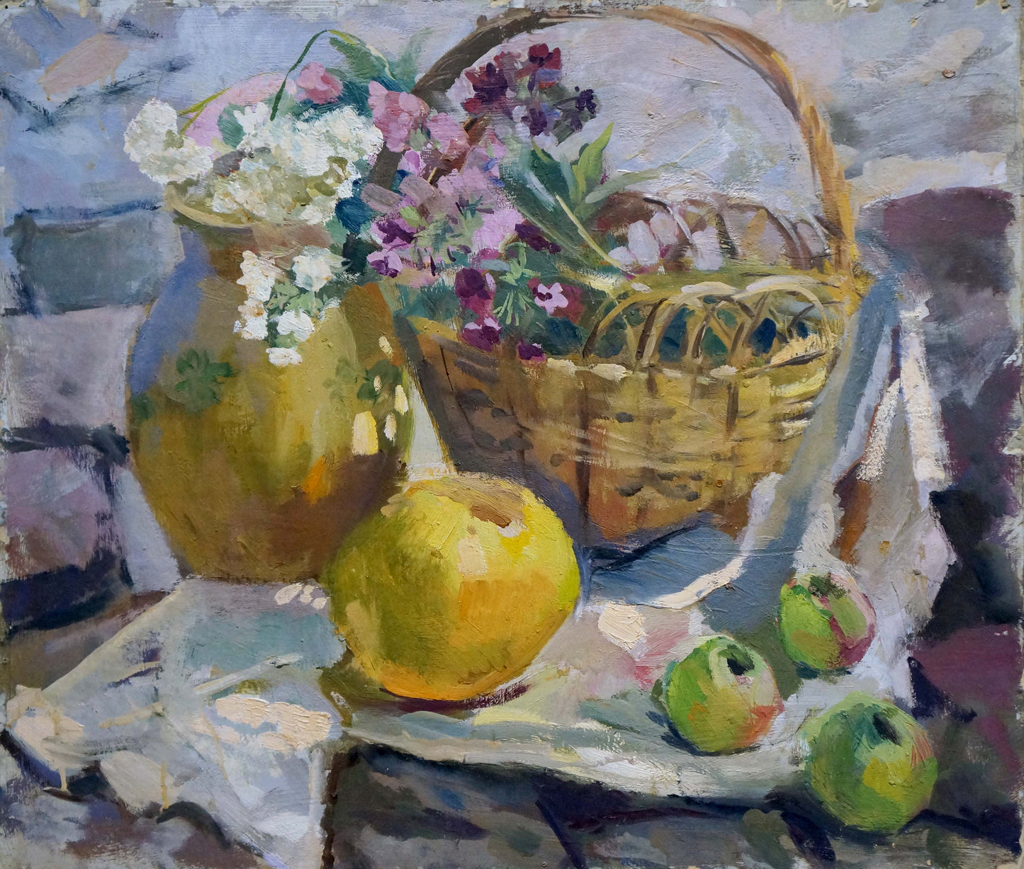 Oil painting Flowers and fruits