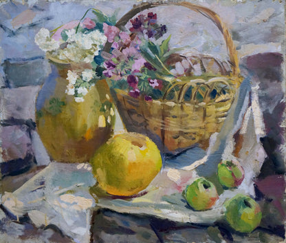 Oil painting Flowers and fruits