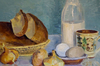 Oil painting Food on the table