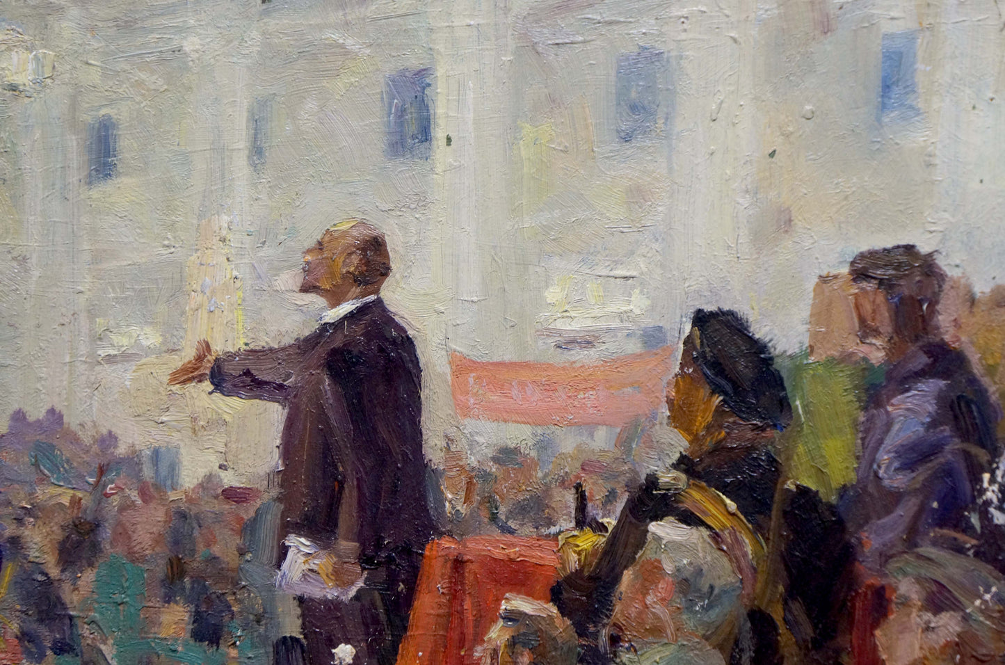 Oil painting Lenin speaks Bazylev Nikolay Ivanovich