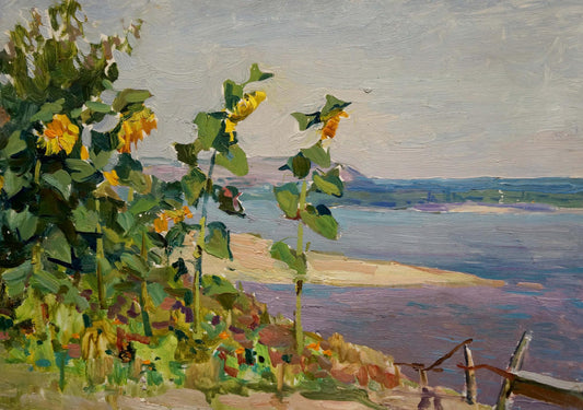 Oil painting Sunflowers Glushchenko Nikolay Petrovich