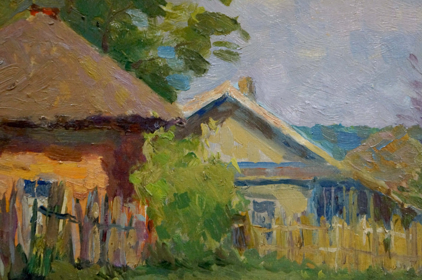 Oil painting Village landscape Pavlyuk Nikolay Artemovich