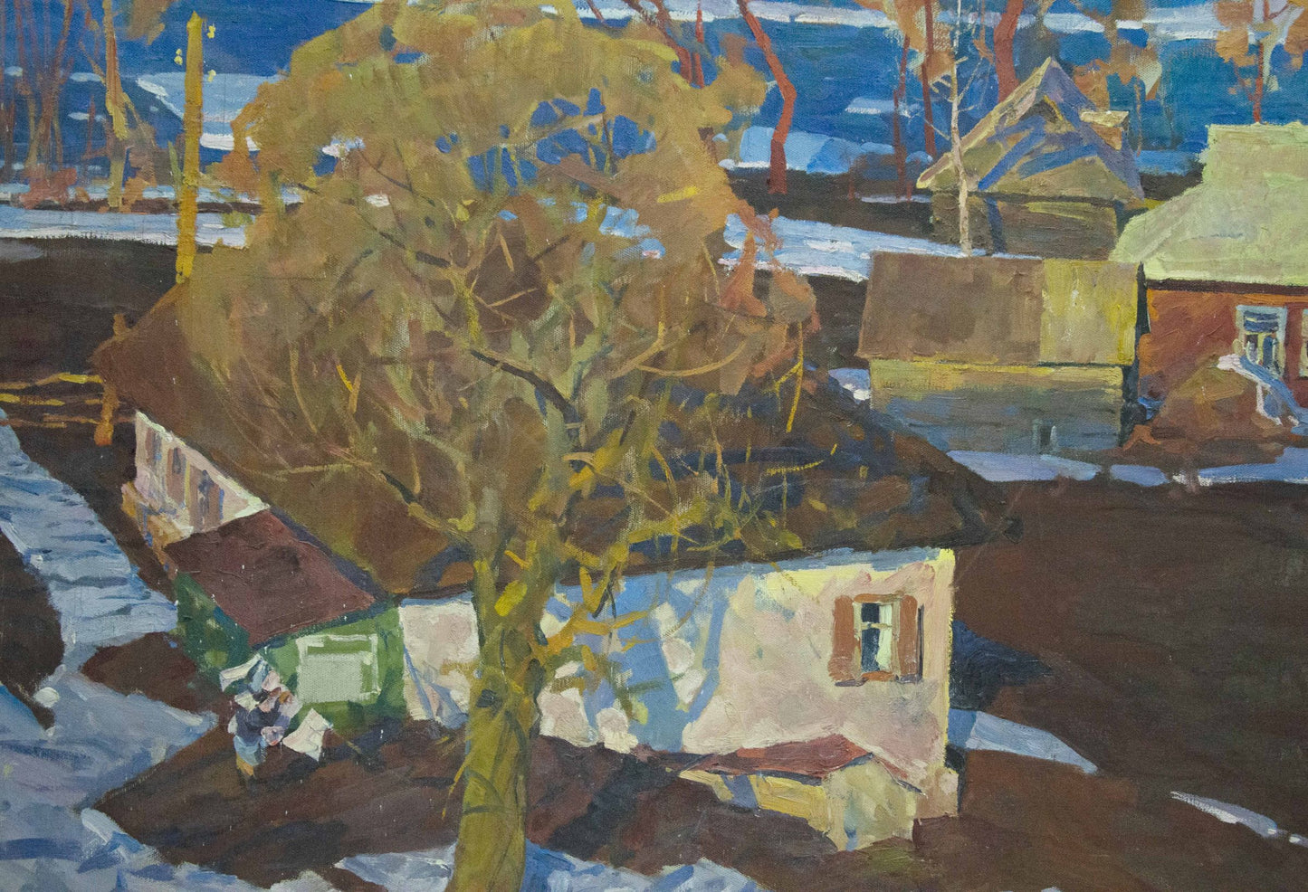 Oil painting Spring flood Lomykin Konstantin Matveevich