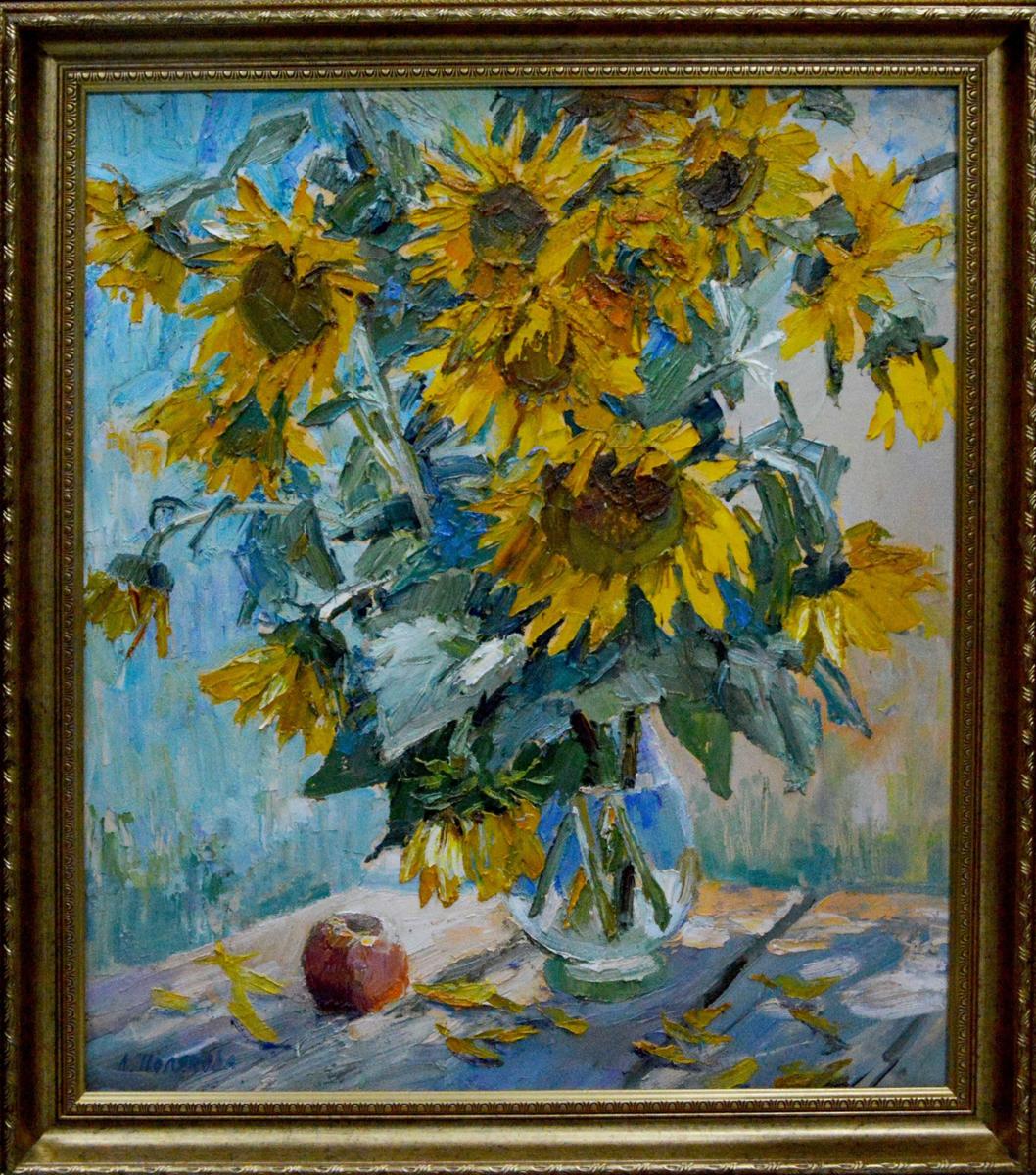 Oil painting Sunflowers Polyakova Lyudmila Valentinovna