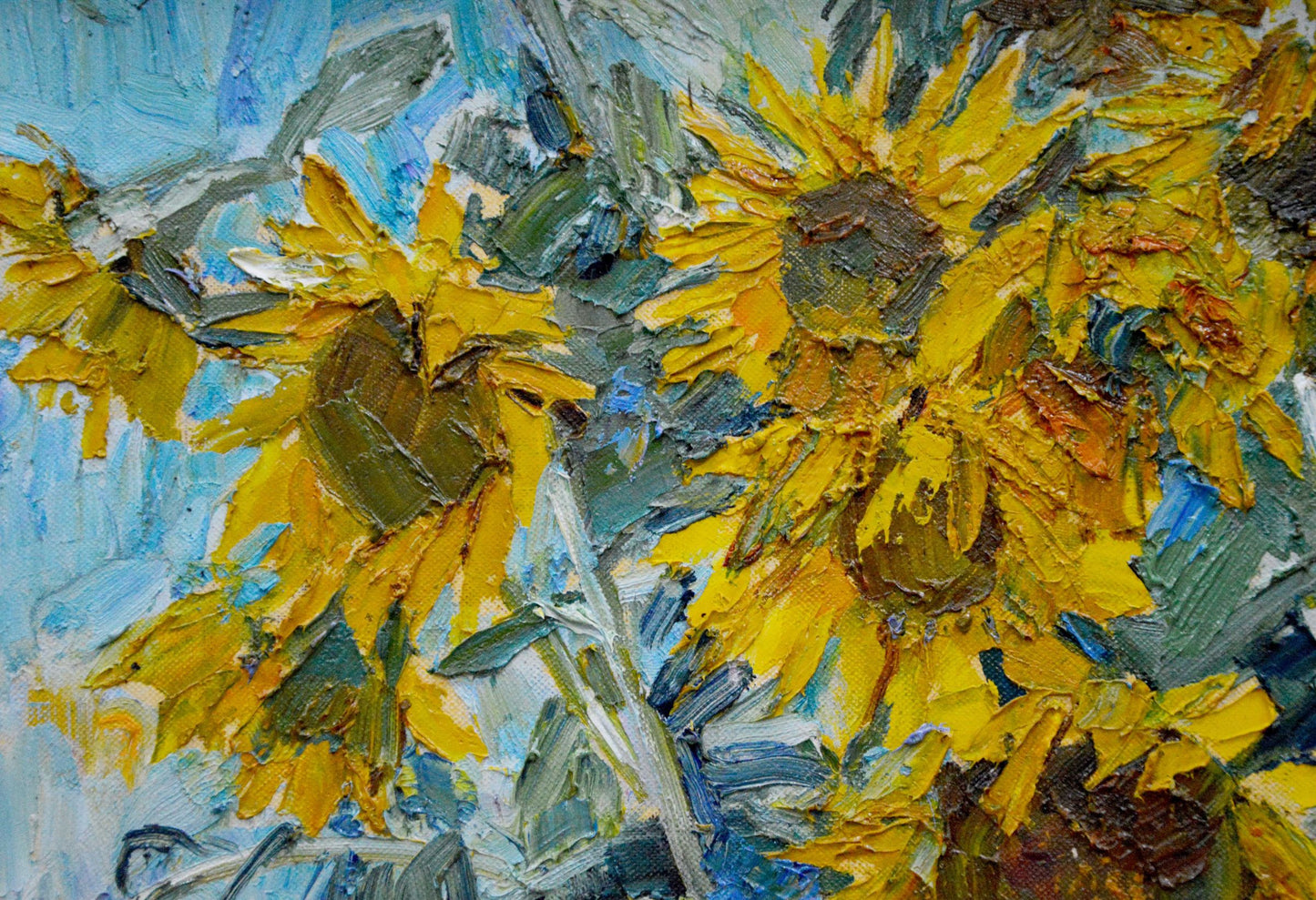 Oil painting Sunflowers Polyakova Lyudmila Valentinovna