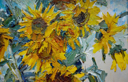 Oil painting Sunflowers Polyakova Lyudmila Valentinovna