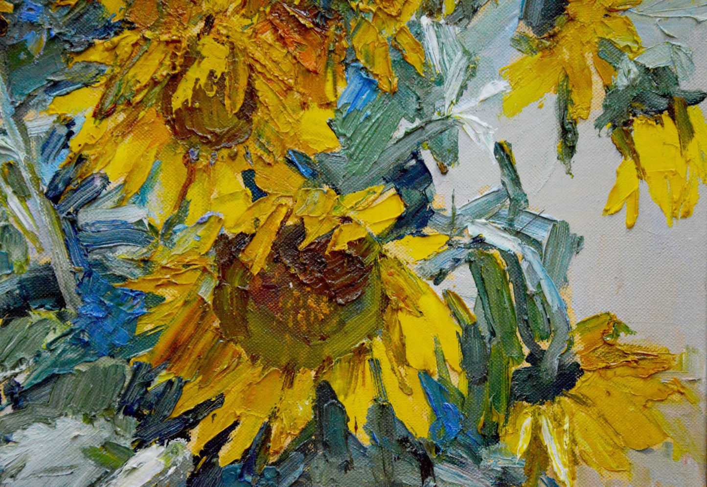 Oil painting Sunflowers Polyakova Lyudmila Valentinovna