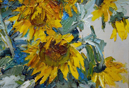 Oil painting Sunflowers Polyakova Lyudmila Valentinovna