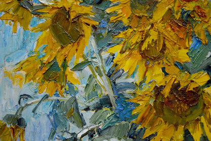 Oil painting Sunflowers Polyakova Lyudmila Valentinovna