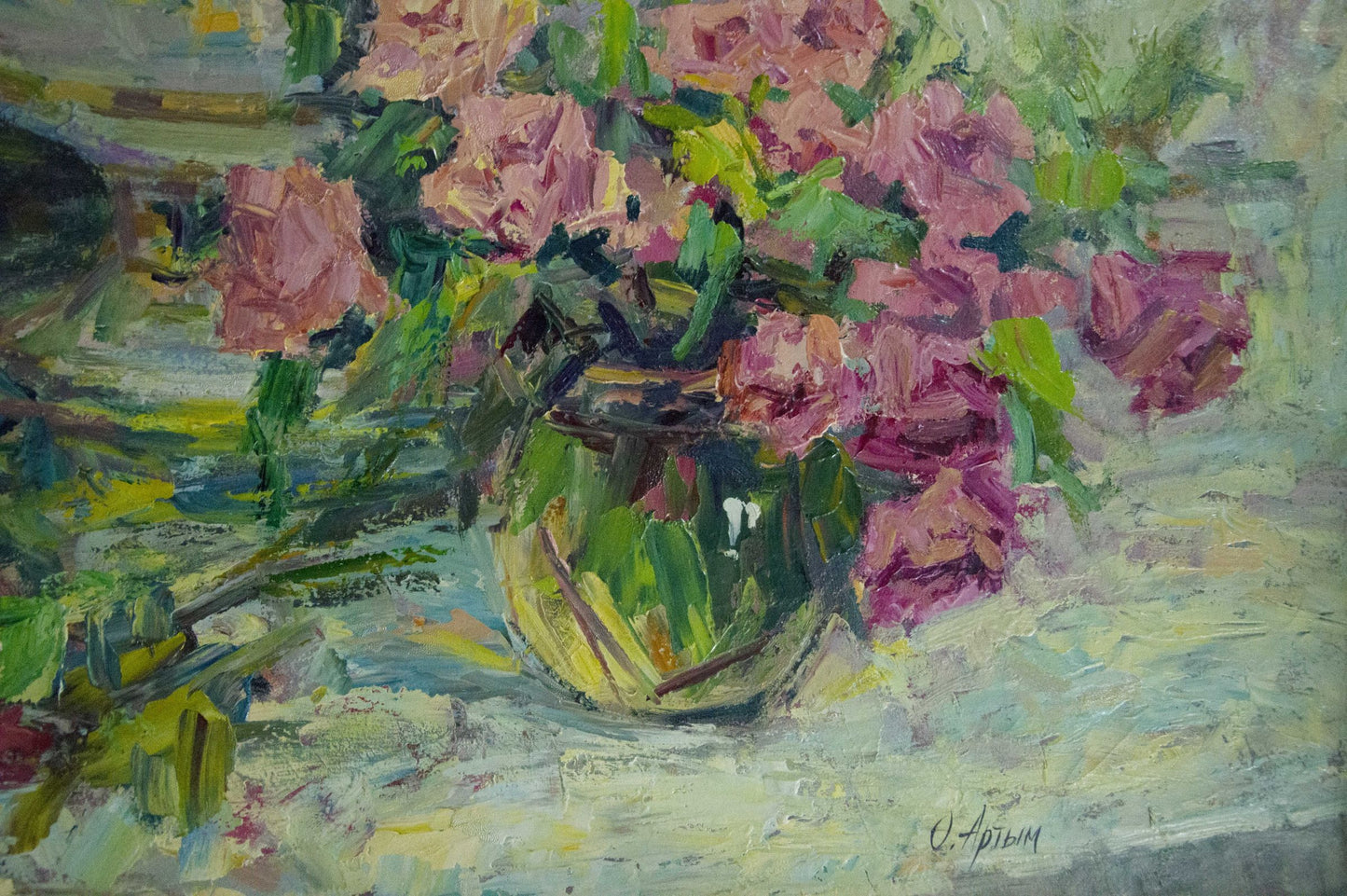 Oil painting Flower garden Artym Olga Markovna