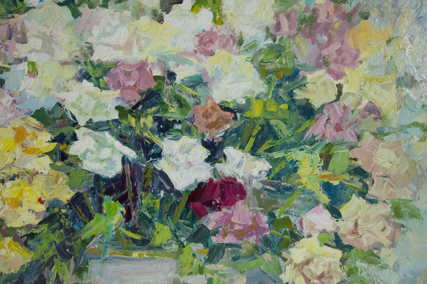 Oil painting Flower garden Artym Olga Markovna