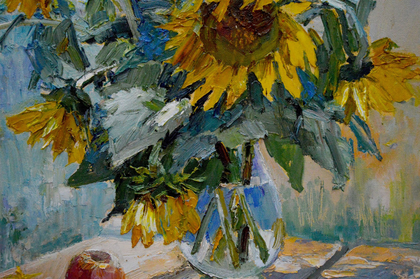 Oil painting Sunflowers Polyakova Lyudmila Valentinovna