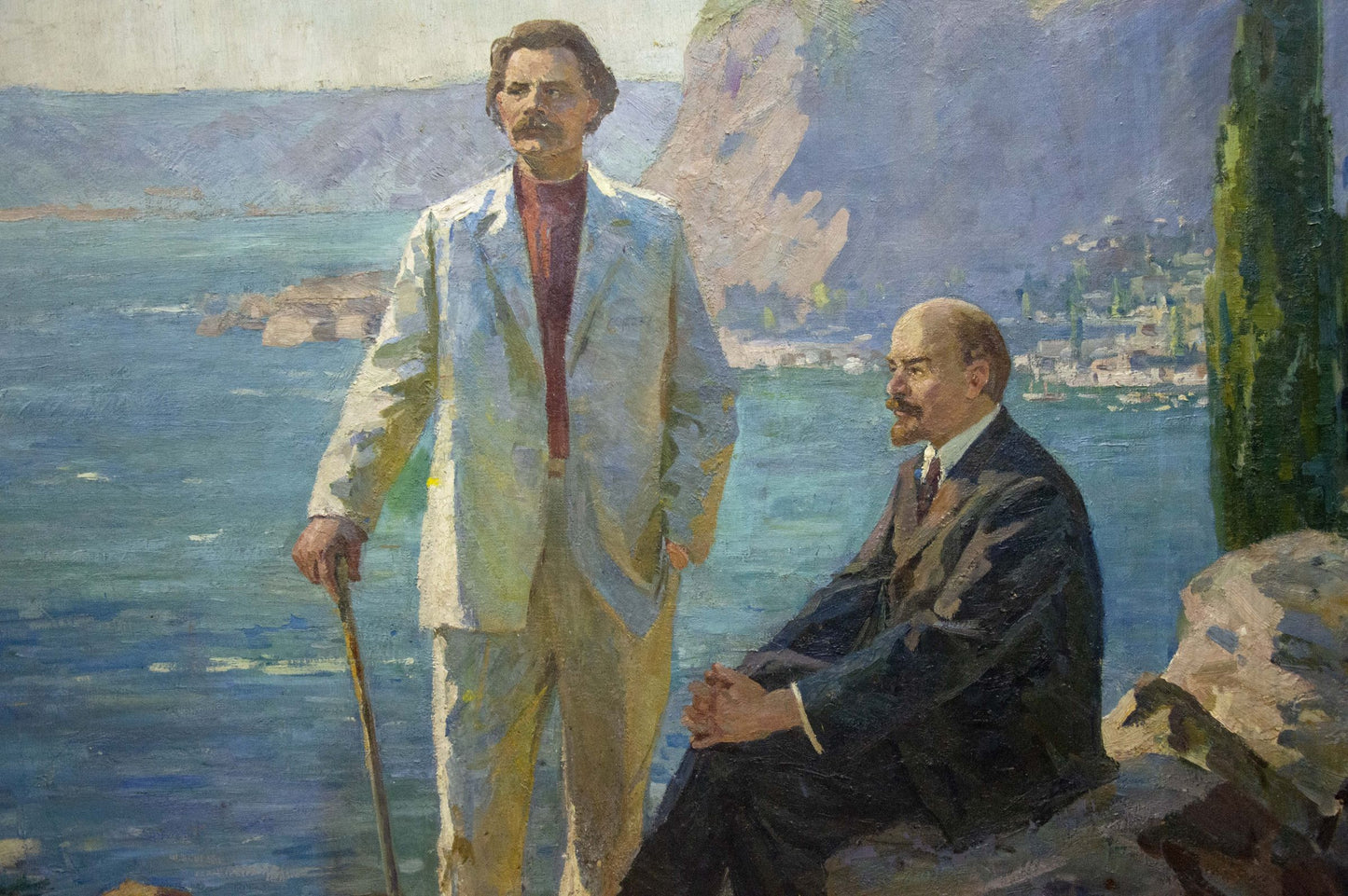 Oil painting Meeting with Lenin Kogan-Shats Matvey Borisovich