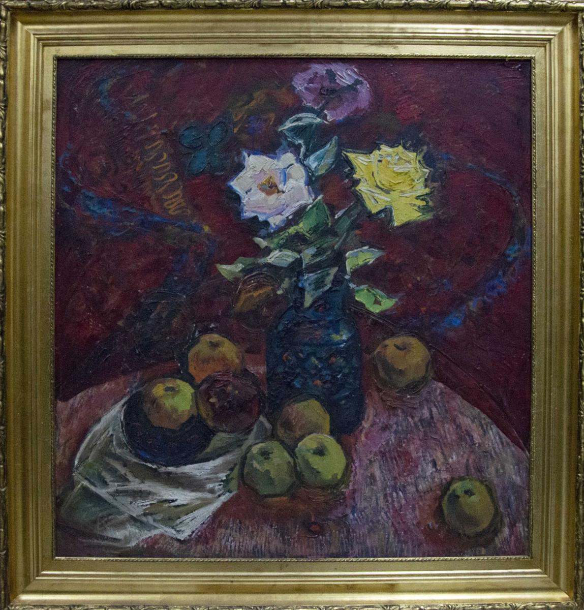 Oil painting Red still life Sakhnenko Victor Ivanovich