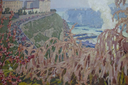 An oil artwork by Sergey Sidorovich Vladimirov portrays the May Day scene in Sevastopol