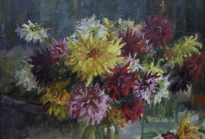 Oil painting Bouquet of flowers Khizhnyak Grigory Emelyanovich