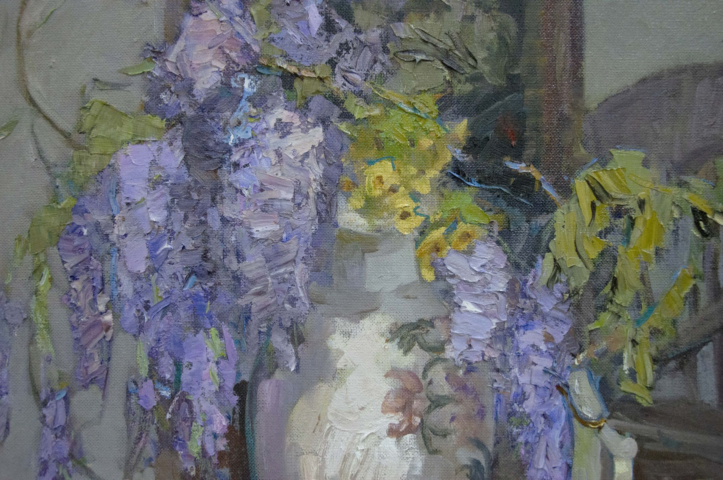 Oil painting Still Life with Wisteria Ryman Evgeny Nikolaevich