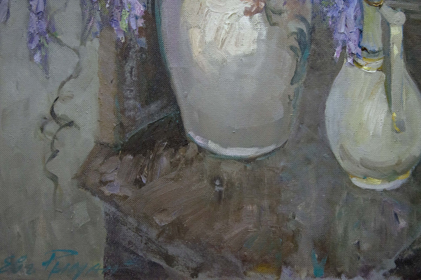 Oil painting Still Life with Wisteria Ryman Evgeny Nikolaevich