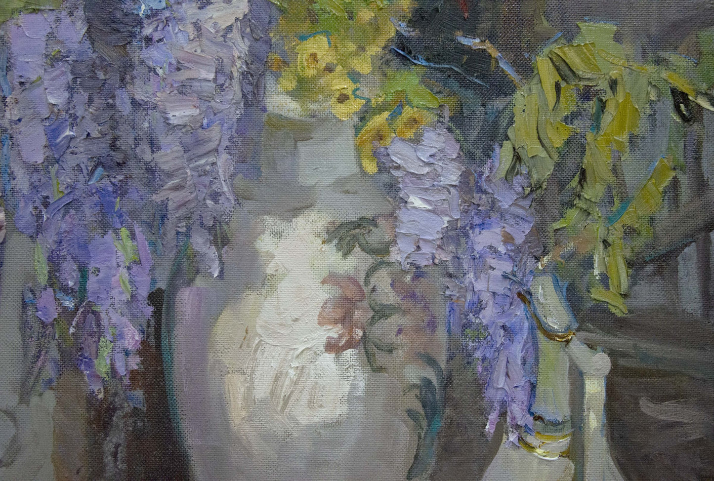 Oil painting Still Life with Wisteria Ryman Evgeny Nikolaevich