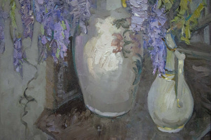 Oil painting Still Life with Wisteria Ryman Evgeny Nikolaevich