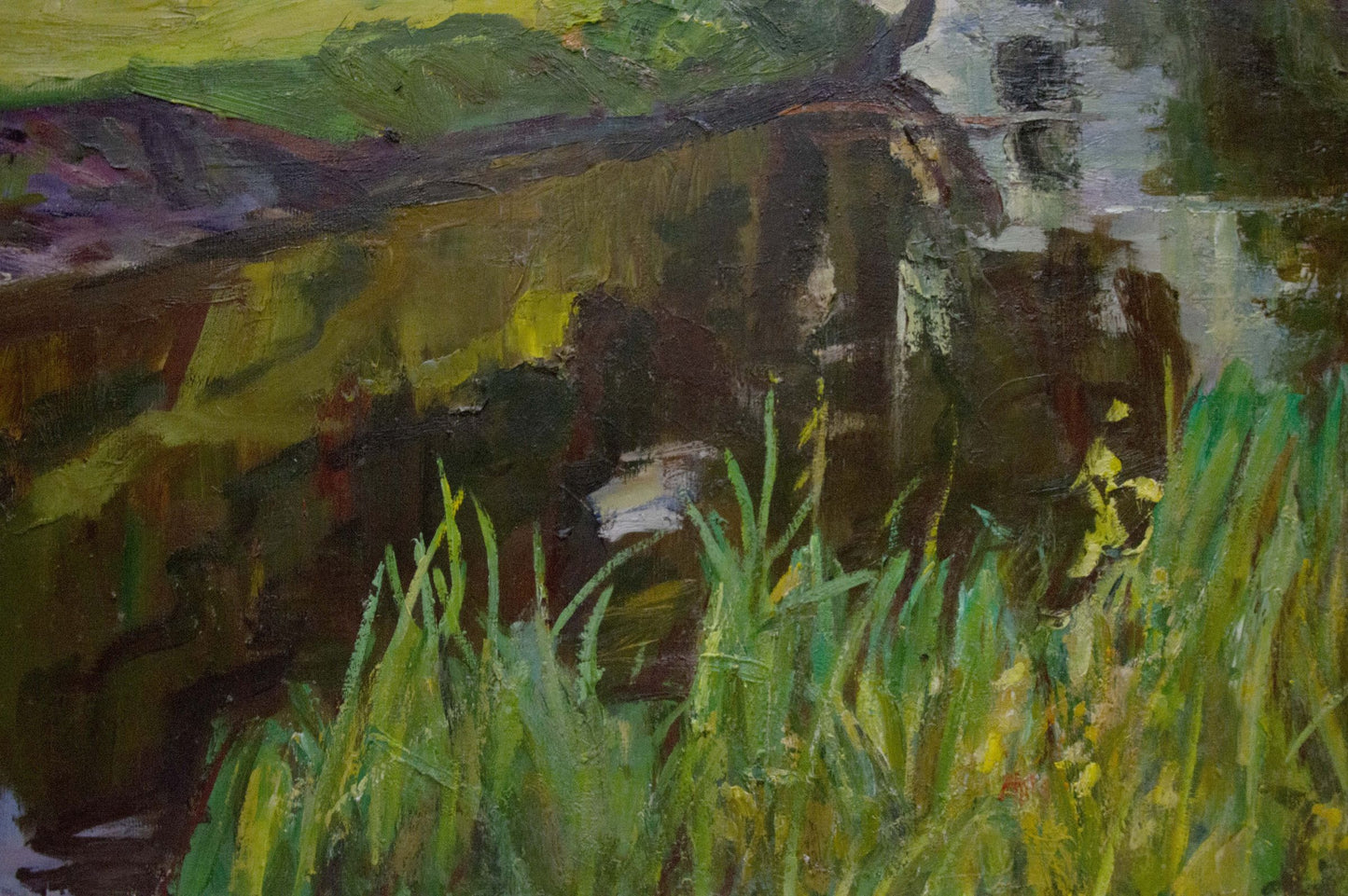 Oil painting River landscape Kozik Victor Georgievich