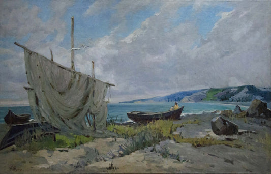 Oil painting Broken Sails A. Ferber