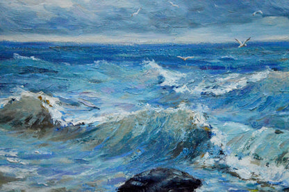 Oil painting Raging sea Bakaev Sergey Ivanovich