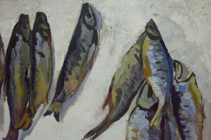 Oil painting Fish Pavlov Eduard Evgenievich