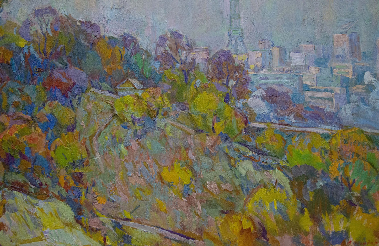Oil painting City view Chegodar Vasily Dmitrievich