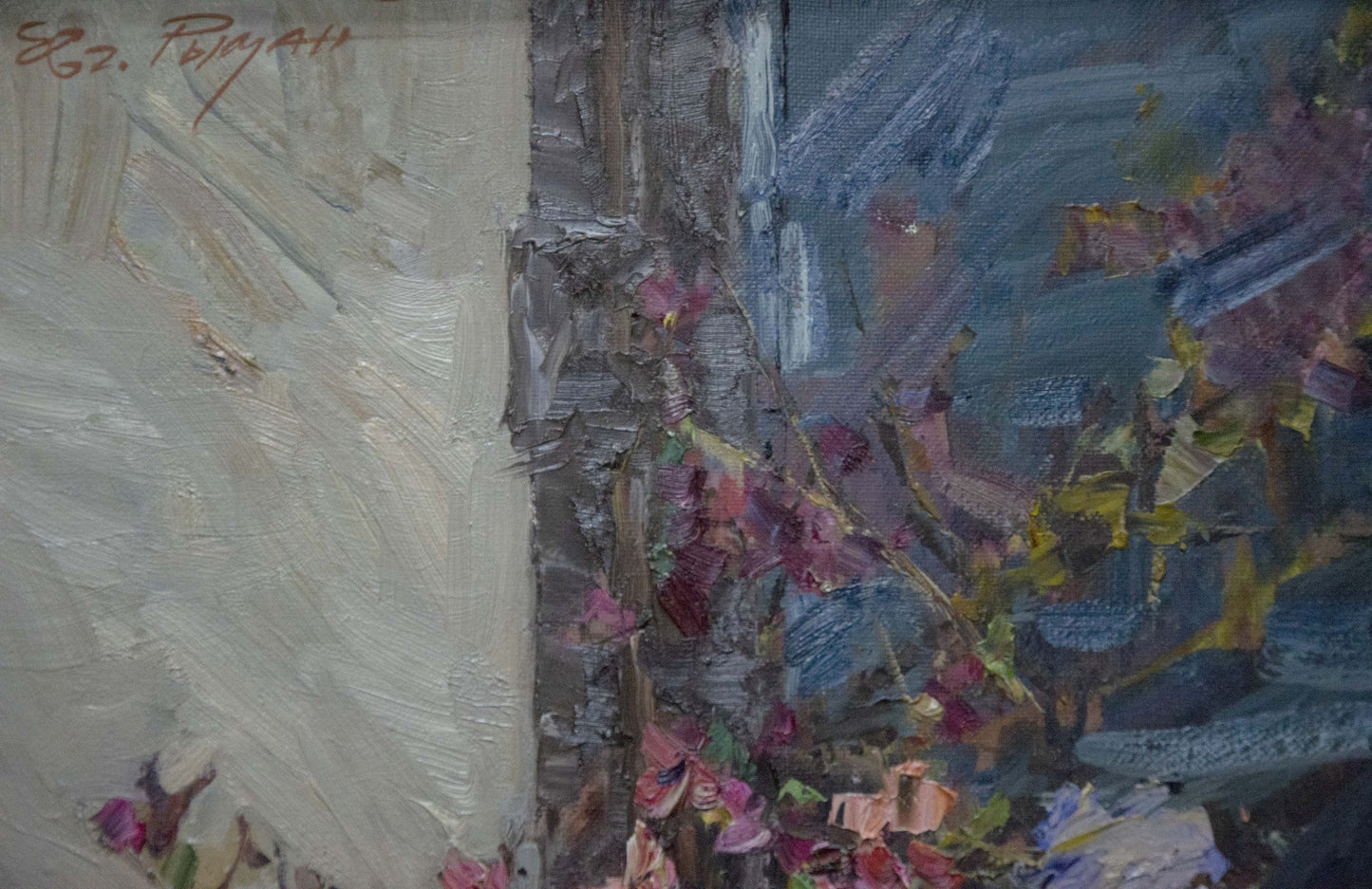 Oil painting Still life by the night window Evgeny Ryman