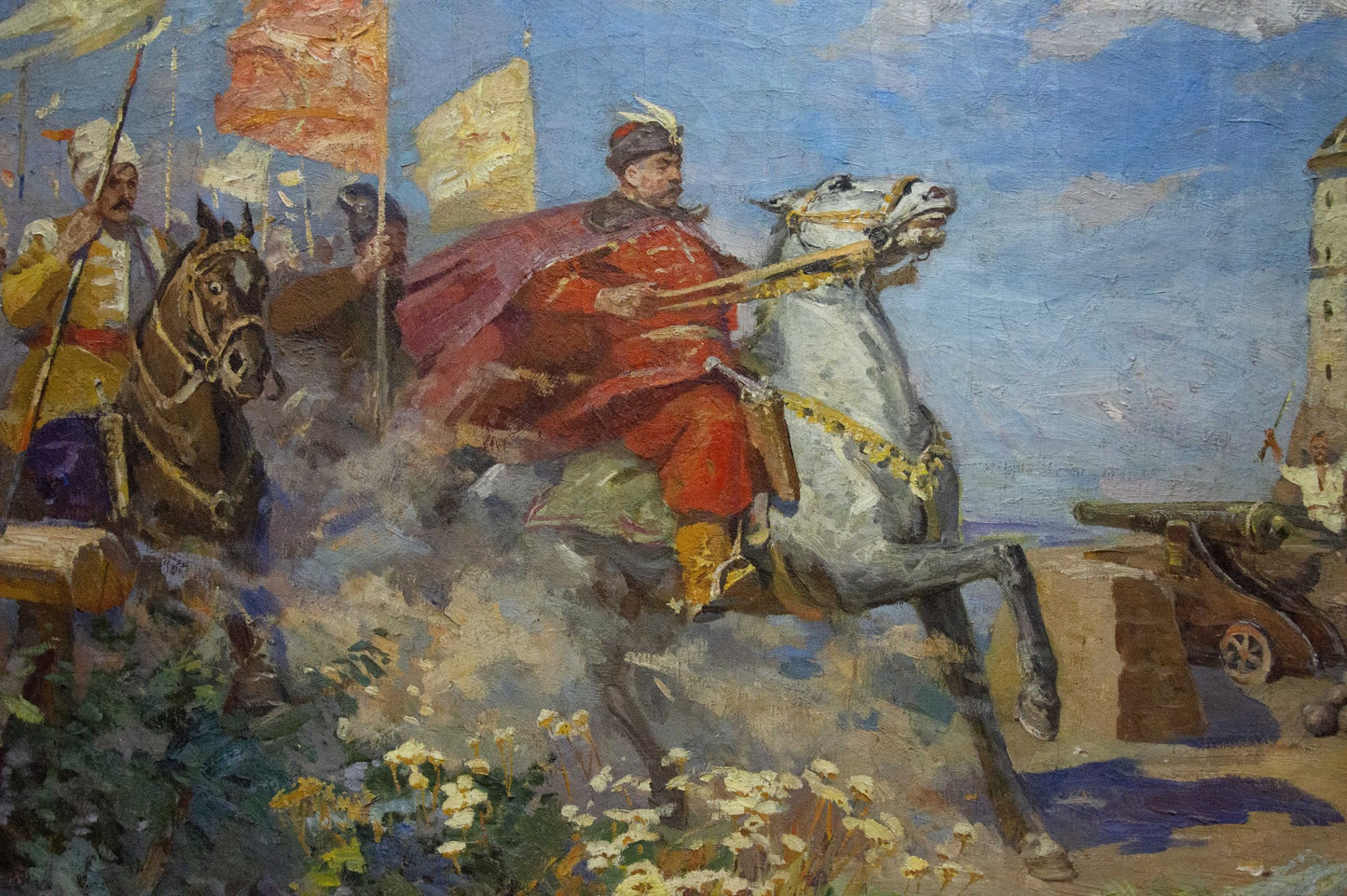 Oil painting Cossacks are coming Khodchenko Lev Pavlovich