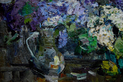 Oil painting Lilac bouquet Zakharov Fedor Zakharovich