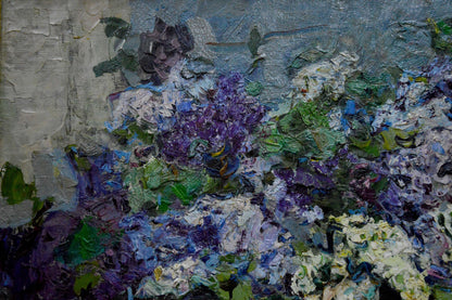 Oil painting Lilac bouquet Zakharov Fedor Zakharovich