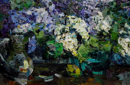 Oil painting Lilac bouquet Zakharov Fedor Zakharovich