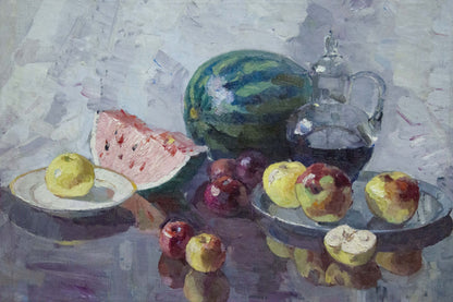 Oil painting Still life with watermelon Kerzhner Alexander Haskelevich