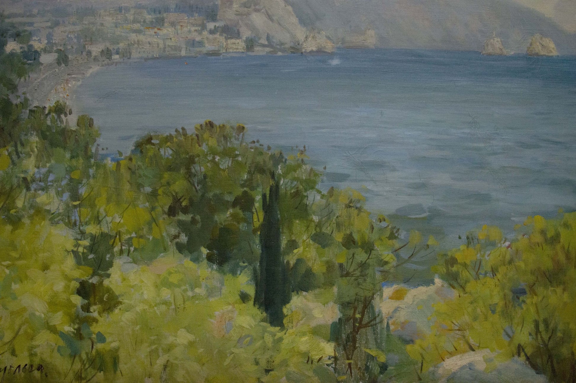A picturesque portrayal of Yalta through oil painting by Daniil Ivanovich Bezugly