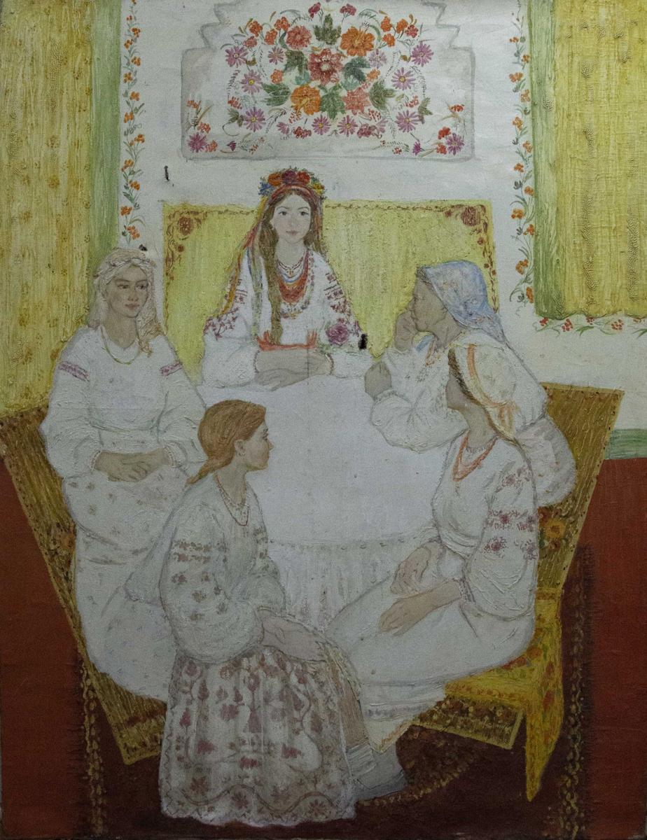 Oil painting Mistresses at the table Golembievskaya Tatiana Nikolaevna
