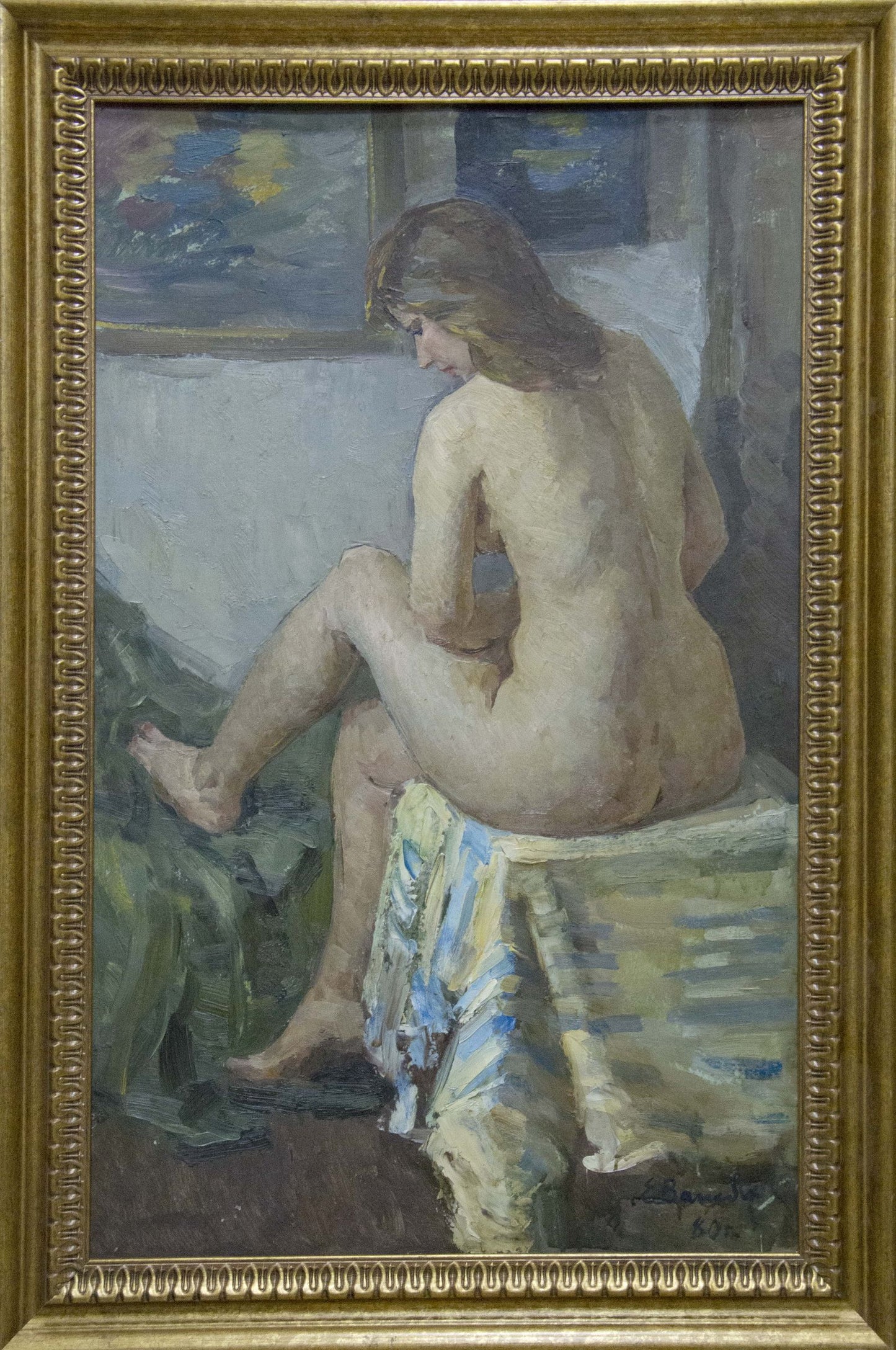 Oil painting Portrait of a girl Vaysburg Yefim Yefimovich