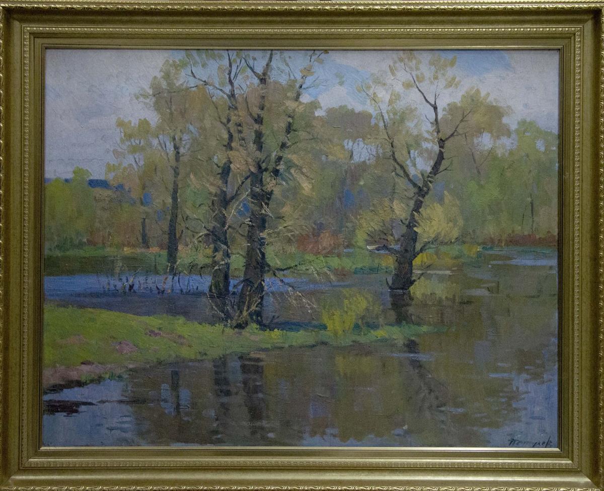 Oil painting Landscape Mikhail Fedorovich Petrov