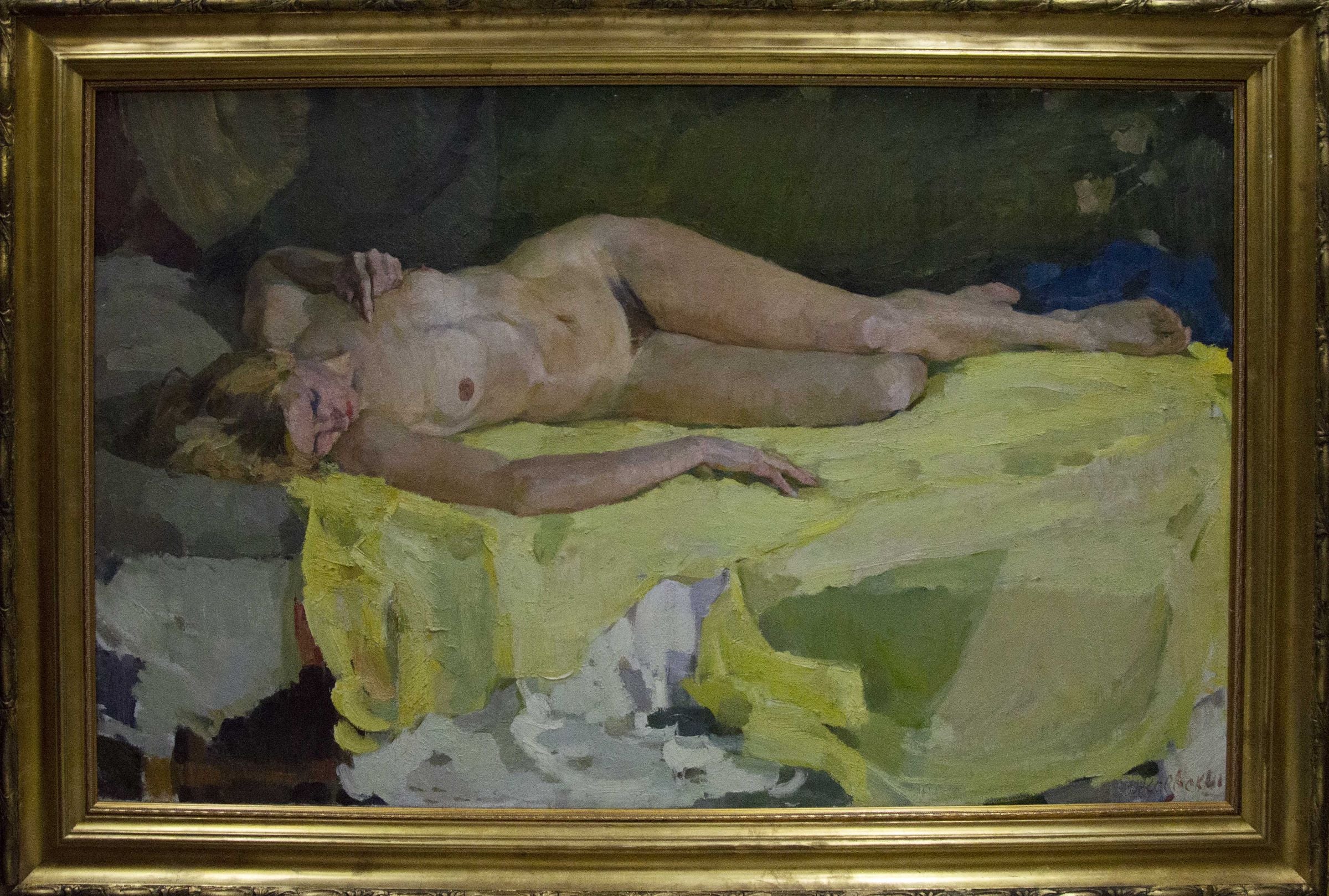 Oil painting Portrait of a naked girl Singaevsky Vladimir Ivanovich