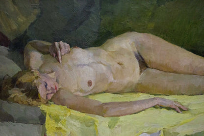 Oil painting Portrait of a naked girl Singaevsky Vladimir Ivanovich