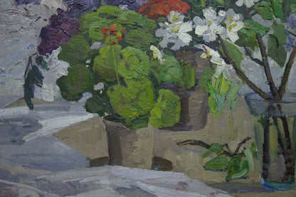 Oil painting Lilac bouquet Zhugan Vladimir Alexandrovich