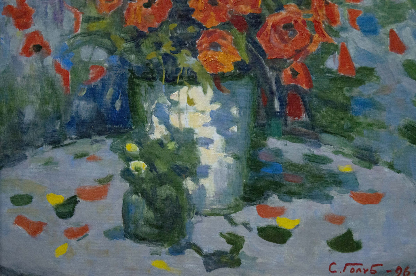 Stepan Filippovich Golub painted poppies in oil