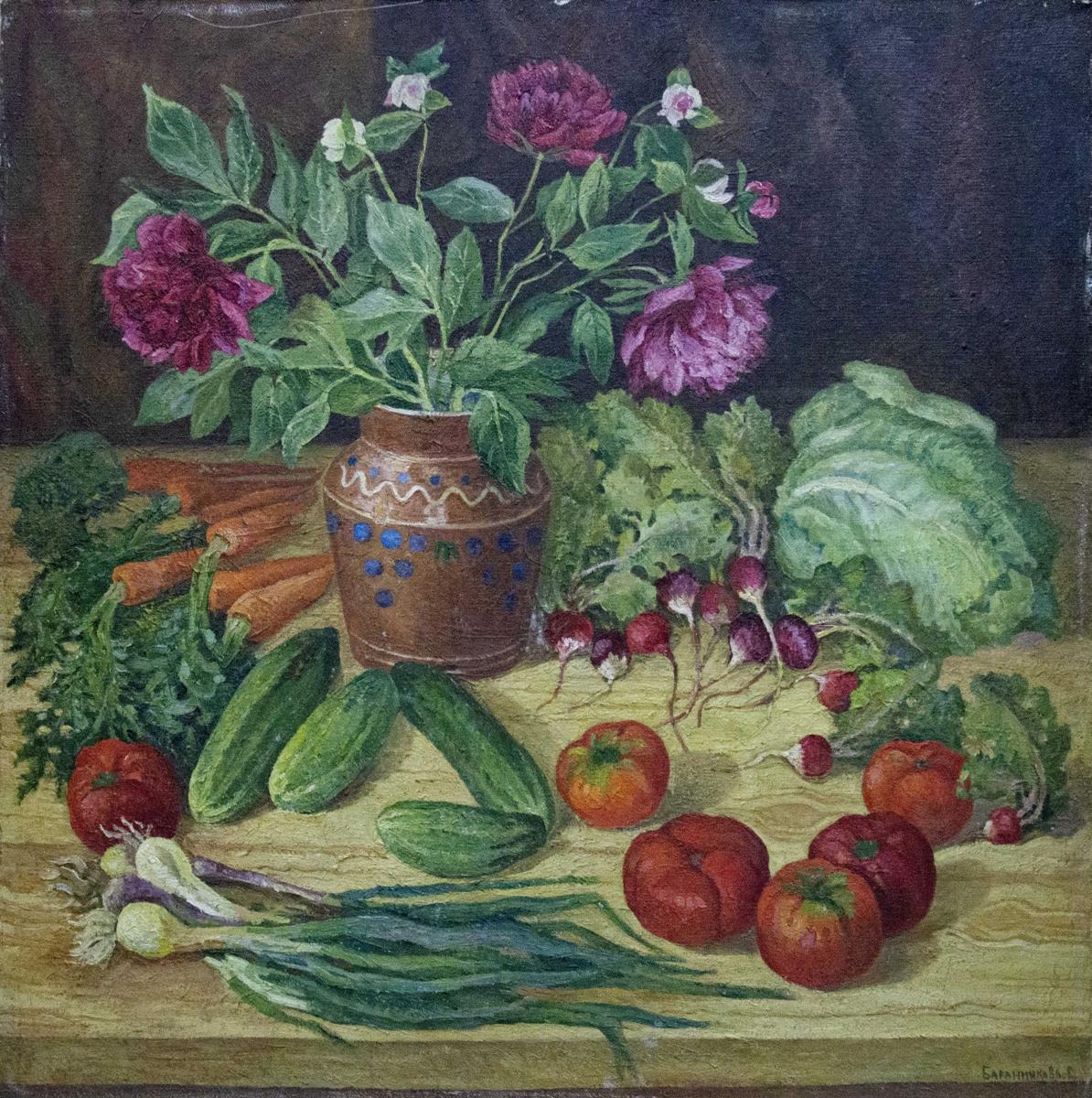 Oil painting Cooking Barannikova Galina