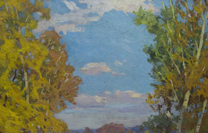 Oil painting Central park Khodchenko Lev Pavlovich