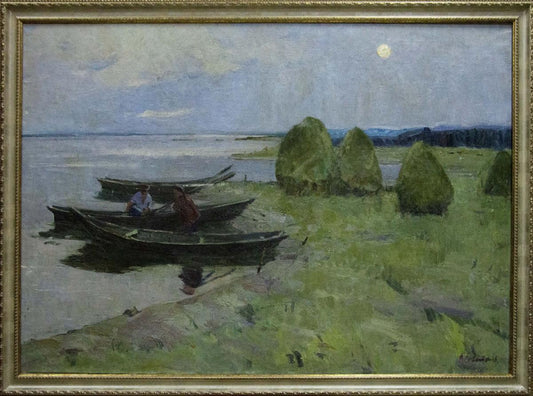 Oil painting Near the shore Sevastyanov Victor Grigorievich