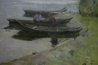 Oil painting Near the shore Sevastyanov Victor Grigorievich