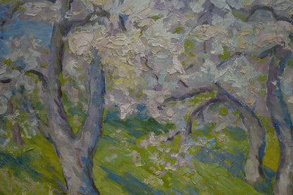 Oil painting Trees are blooming Kogan-Shats Matvey Borisovich
