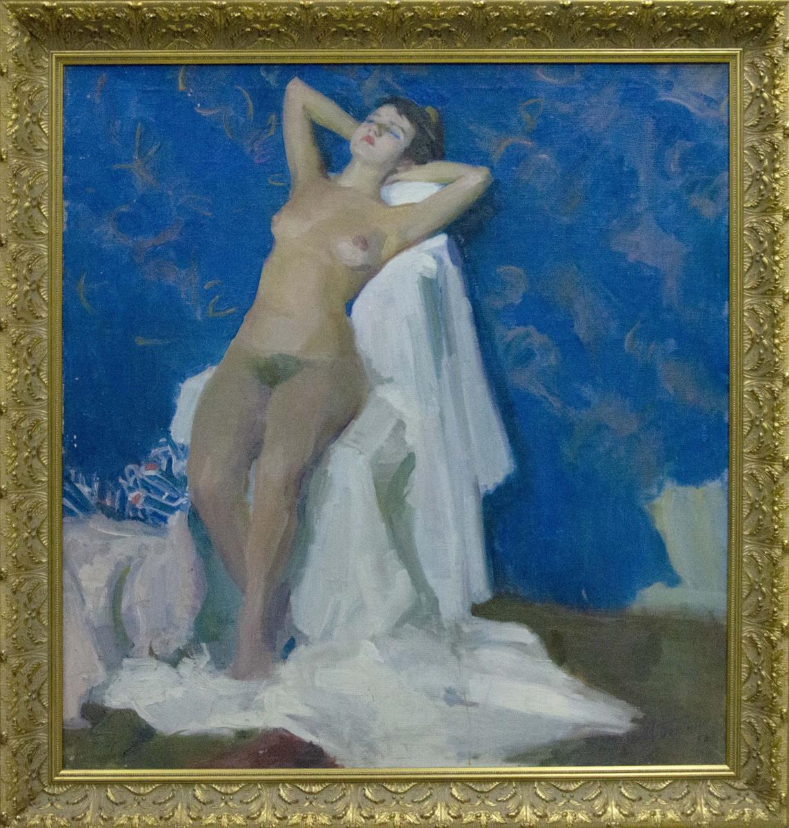 Oil painting Portrait of a naked girl Bozhi Mikhail Mikhailovich