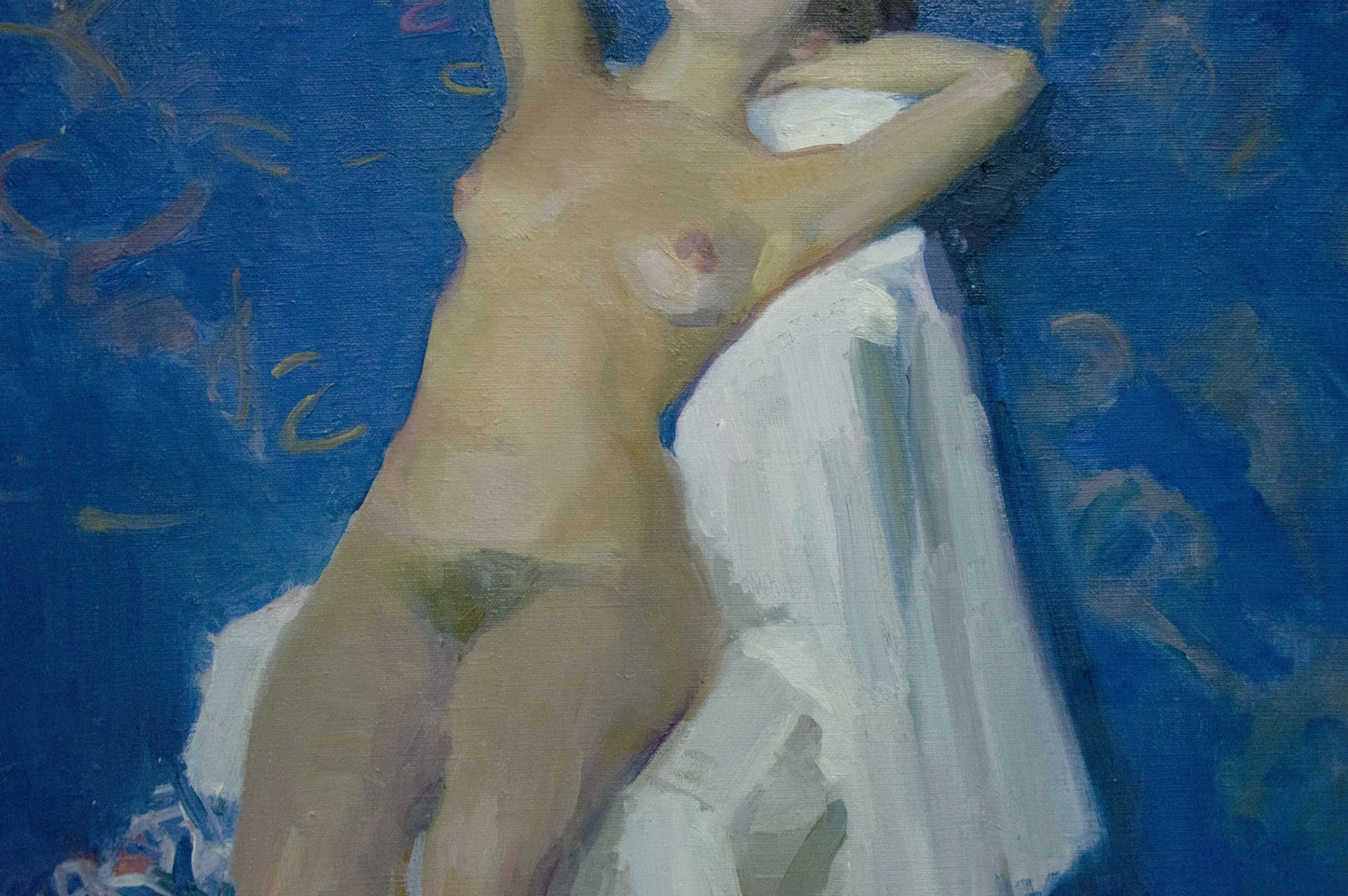 Oil painting Portrait of a naked girl Bozhi Mikhail Mikhailovich